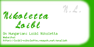 nikoletta loibl business card